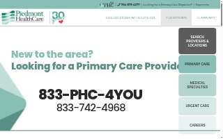 Piedmont HealthCare - Physical Therapy & Rehab Services website