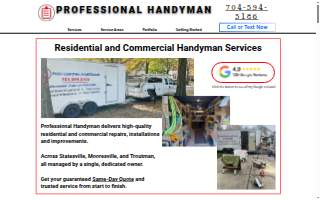 Professional Handyman of Statesville website