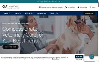 Scotts Creek Animal Hospital website