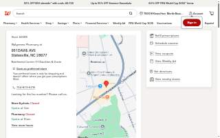 Walgreens Pharmacy of Statesville website