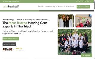 Aim Hearing Tinnitus & Audiology Wellness Center of Summerfield website