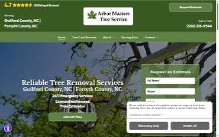 Arbor Masters Tree Service website