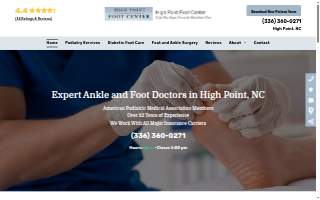 High Point Foot Center website