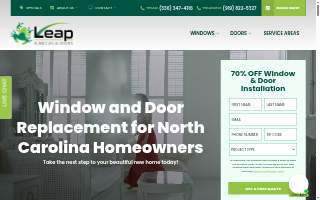Leap Windows, Doors & More of Thomasville website