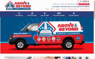 Above & Beyond Carpet Cleaning website