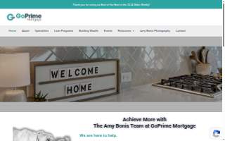 Amy Bonis Mortgage Team website