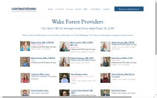 Cornerstone Counseling & Wellness of Wake Forest website