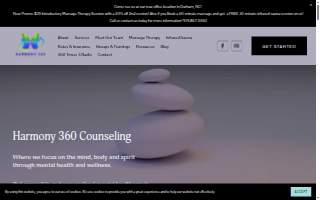 Harmony 360 Counseling, PLLC - Therapy, Medication Management, Massage Therapy, Infrared Sauna website