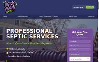 Heck Yeah Septic website