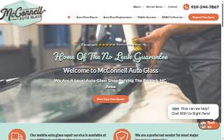 McConnell Auto Glass of Wake Forest website