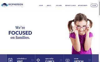 McPherson Family Eye Care website