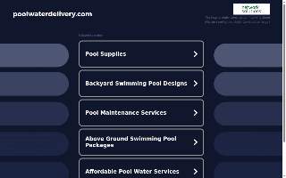 Pool Water Delivery website