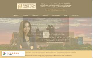Preston Dermatology and Skin Surgery Center of Wake Forest website