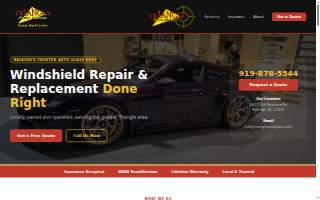 Triangle Auto Glass of Wake Forest website