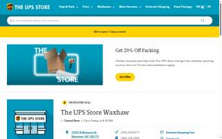 The UPS Store of Waxhaw website