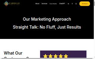Carollo Marketing of Weddington website