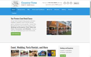 Country Time Party Rentals website
