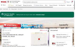 CVS Pharmacy of Weddington website
