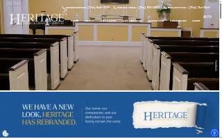 Heritage Funeral & Cremation Services website