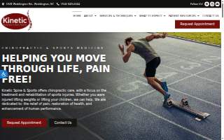 Kinetic Spine & Sports of Weddington website