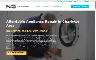 NC Appliance Repair - Waxhaw of Weddington website
