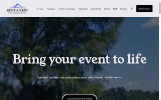 Rent a Tent NC website