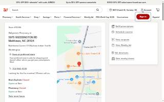 Walgreens of Weddington website