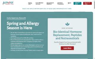 Family Urgent Care of Wesley Chapel website
