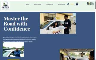 Peace Driving School NC website