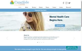 CapeSide Psychiatry - Wilmington website
