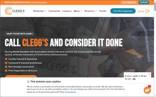 Clegg’s - Wilmington Pest Control website