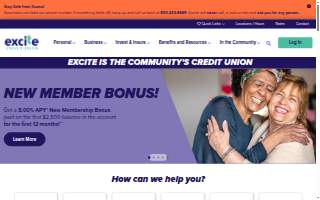 Excite Credit Union website