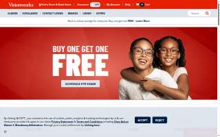 Visionworks of Wilmington website