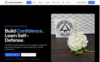 Gracie Jiu Jitsu Wilson website