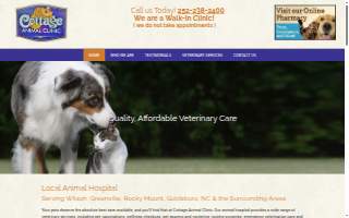 The Cottage Animal Clinic website