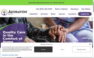 Adoration Home Health of Winston-Salem website