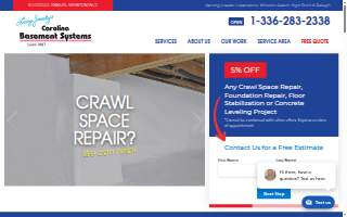 Carolina Basement Systems website