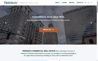 Freeman Commercial Real Estate website