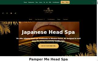 Pamper Me Head Spa website