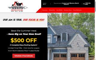 Arrow Roofing Systems website