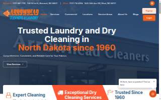 Arrowhead Cleaners & Laundry of Bismarck website
