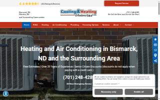 Cooling & Heating Unlimited website