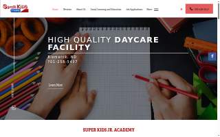 Super Kids Jr. Academy website