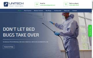 Unitech Pest Control of Bismarck website