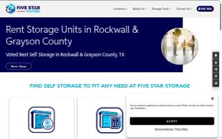 Five Star Storage of Dickinson website
