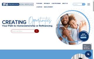 Presidential Bank Mortgage website