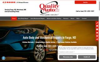 Quality Auto Body Shop of Fargo website