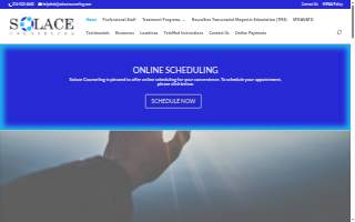 Solace Counseling website