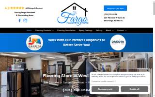 The Fargo Flooring Store website