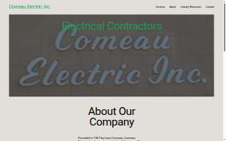 Comeau Electric Inc website